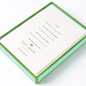 KATE SPADE Notecard Set "Bridesmaid Request" 10 Cards Lined Envelopes NEW Sealed